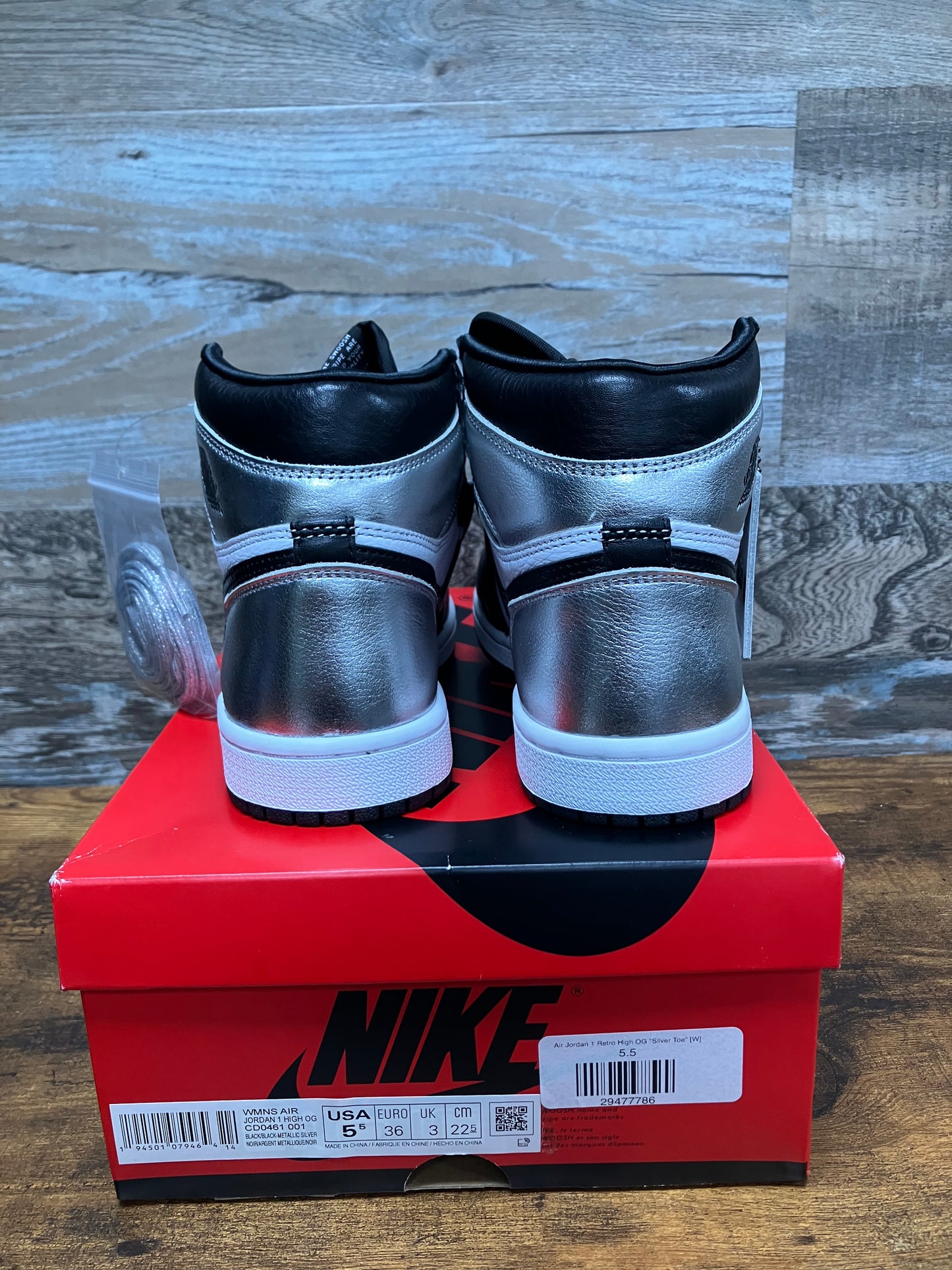 Jordan 1 Silver Toe Size 5.5