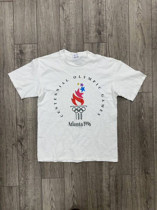 Atlanta Olympics 1996 White Tee Size L
