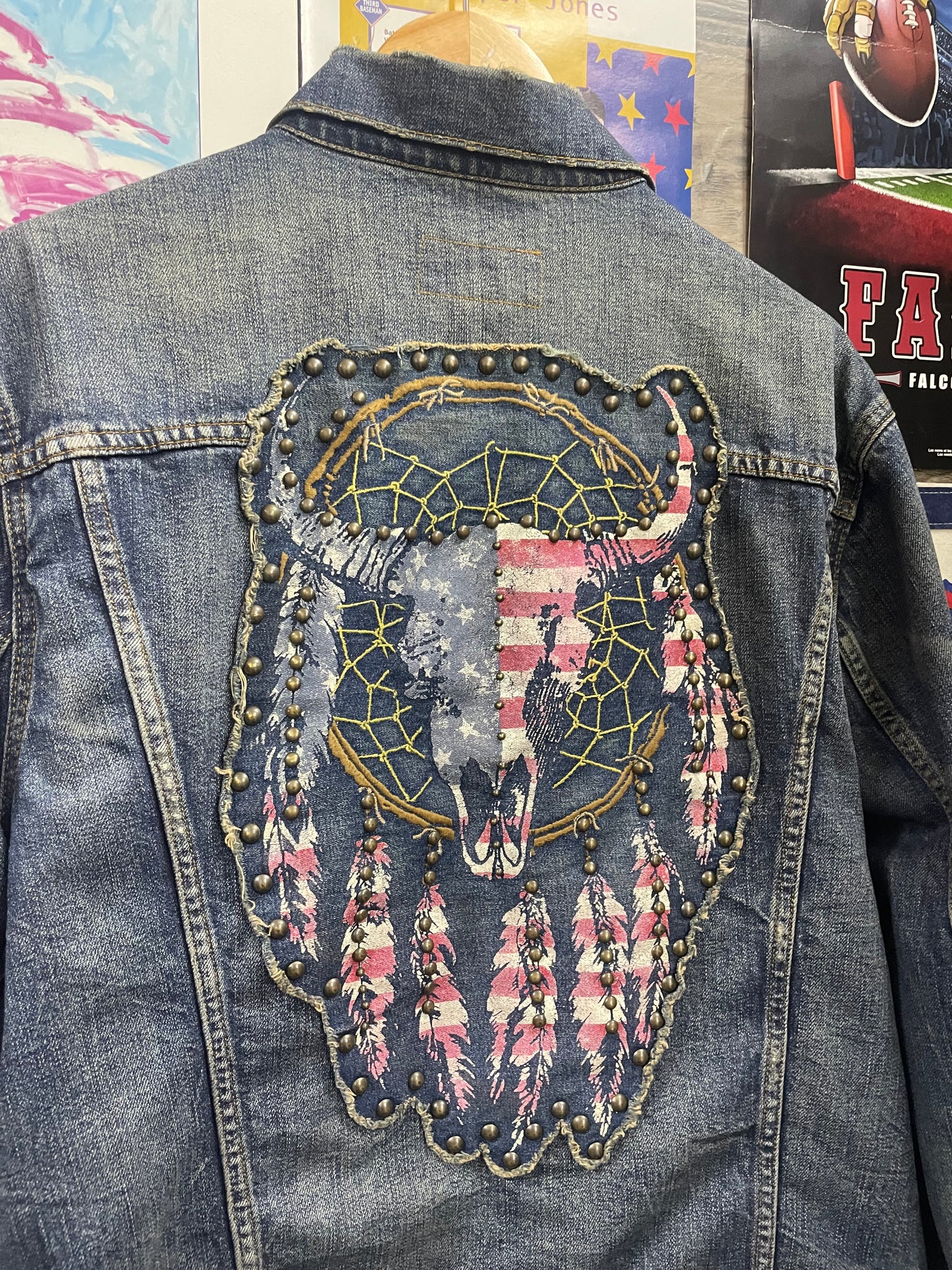 XL - Denim & Supply Ralph Lauren Skull Trucker Jacket