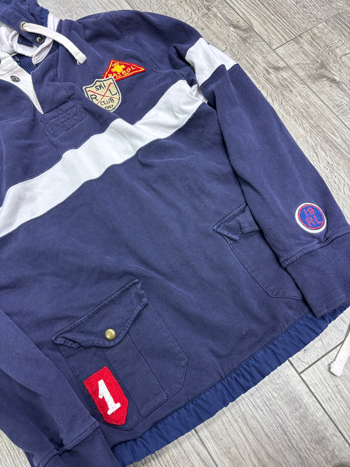 M- Polo Ralph Lauren Ski Patrol Hooded Rugby