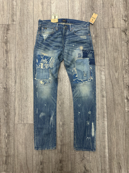 Polo RL Distressed koi fish Slim jeans Size 32x34 New