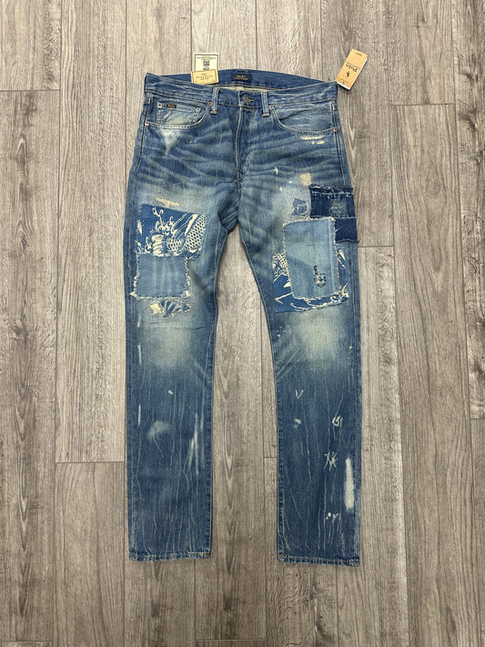 Polo RL Distressed koi fish Slim jeans Size 32x34 New
