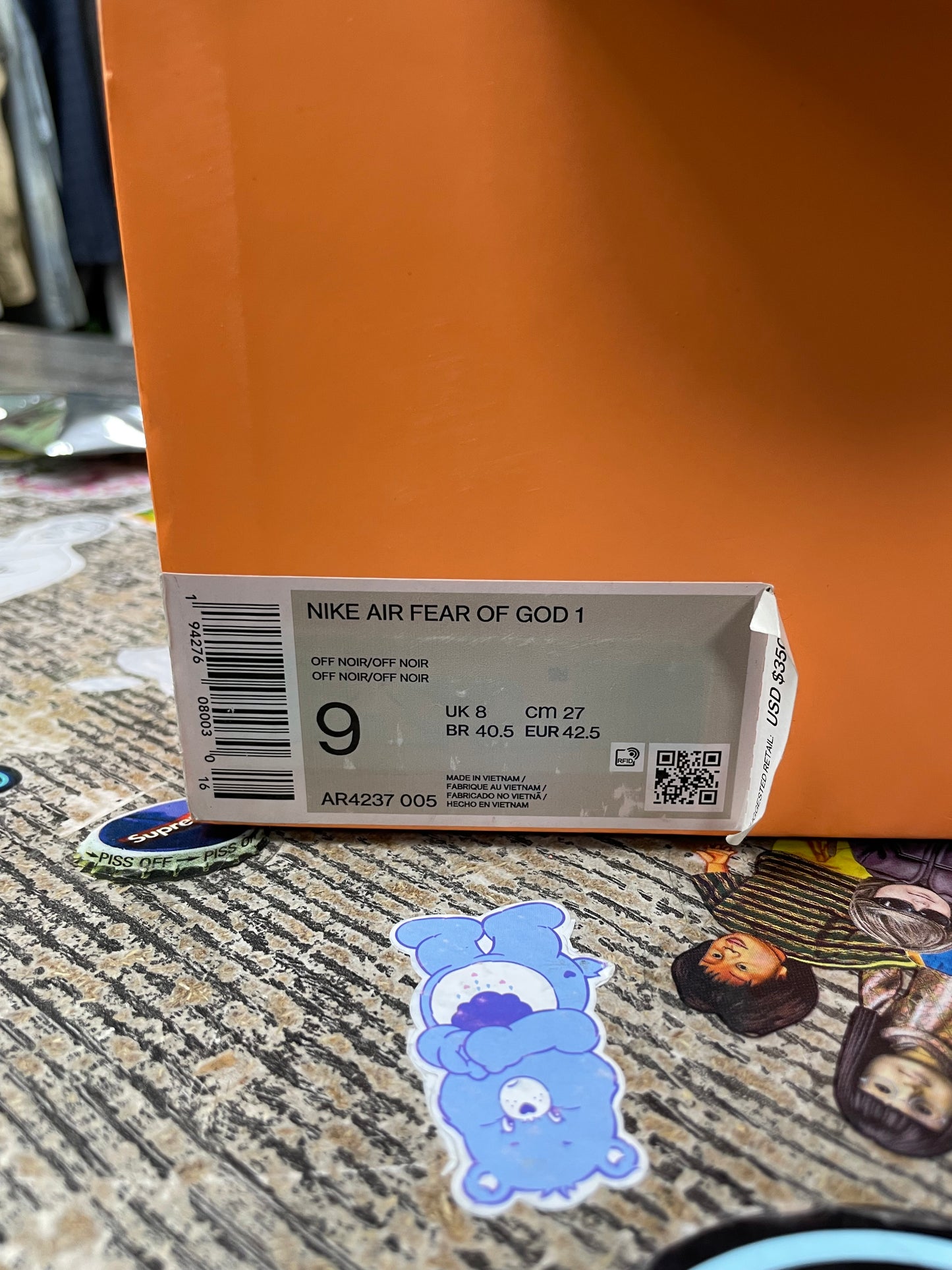 9 - Nike Air Fear of God 1 “ Triple Black “ Sneaker