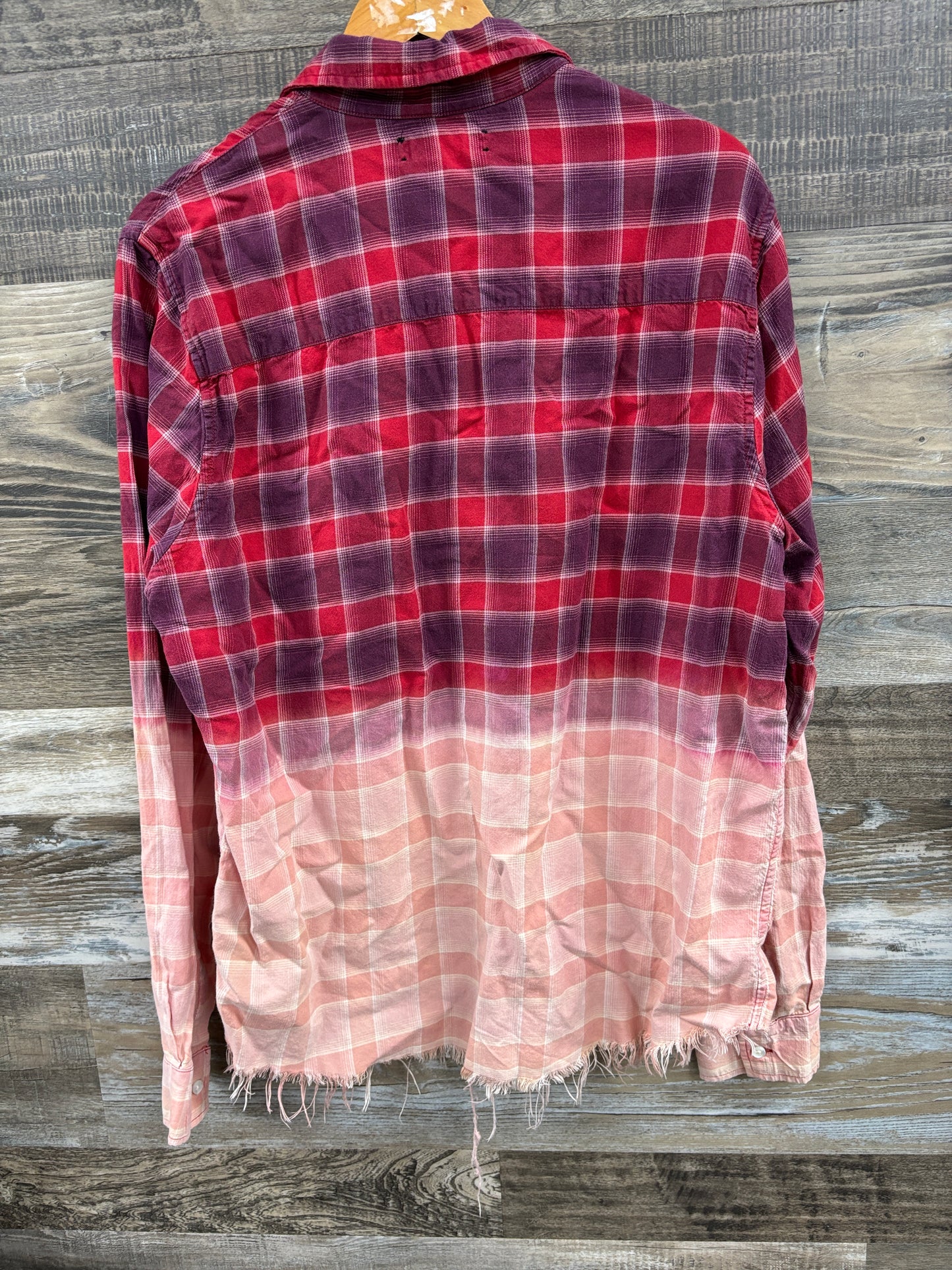 L- Amiri red bleached flannel