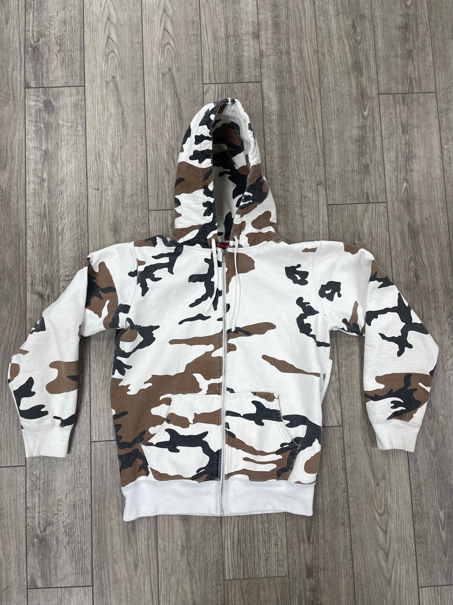 Supreme Brown Camo Rib Logo Zipup L