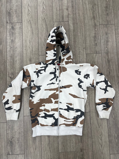 Supreme Brown Camo Rib Logo Zipup L