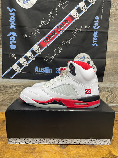 12 - Air Jordan 5 Retro Fire Red (Black Tongue)