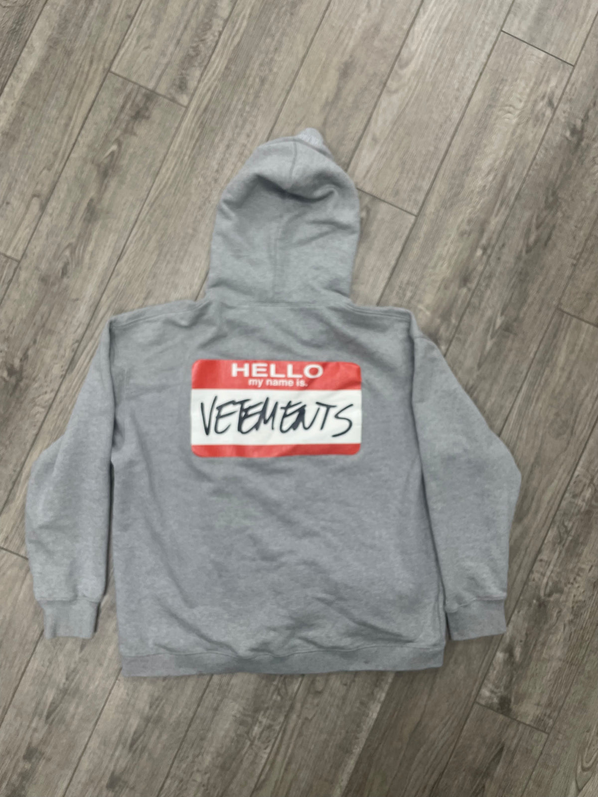 Vetements Name Tag Zipup Hoodie “Hello My Name Is” M