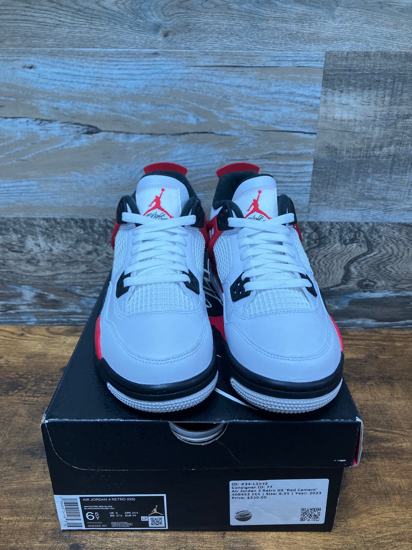 Jordan 4 Red Cement Size 6.5