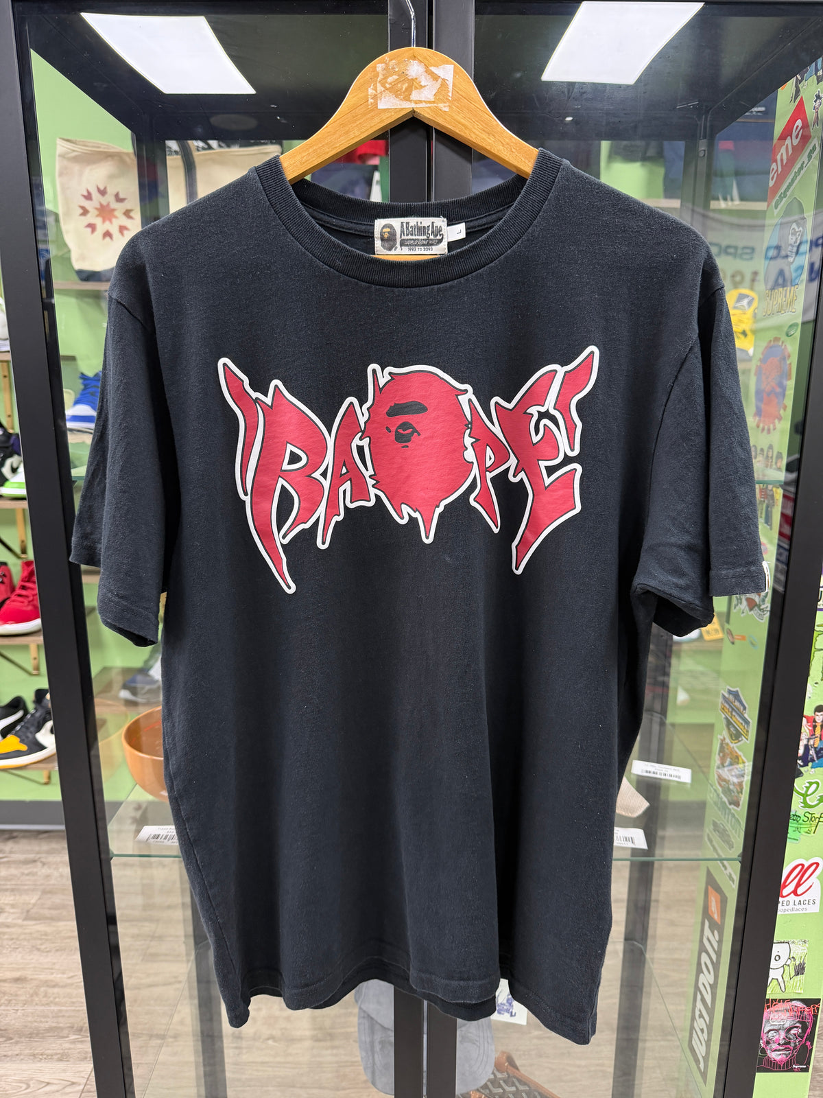 L - Bape Red Graffiti Tee