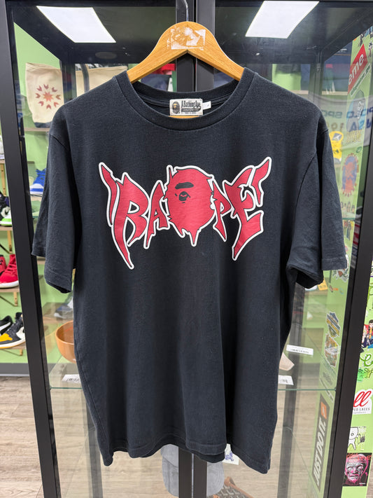 L - Bape Red Graffiti Tee