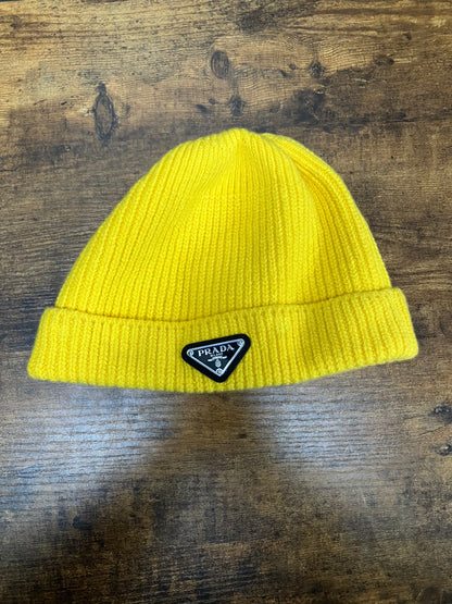 Prada Knit Yellow Beanie