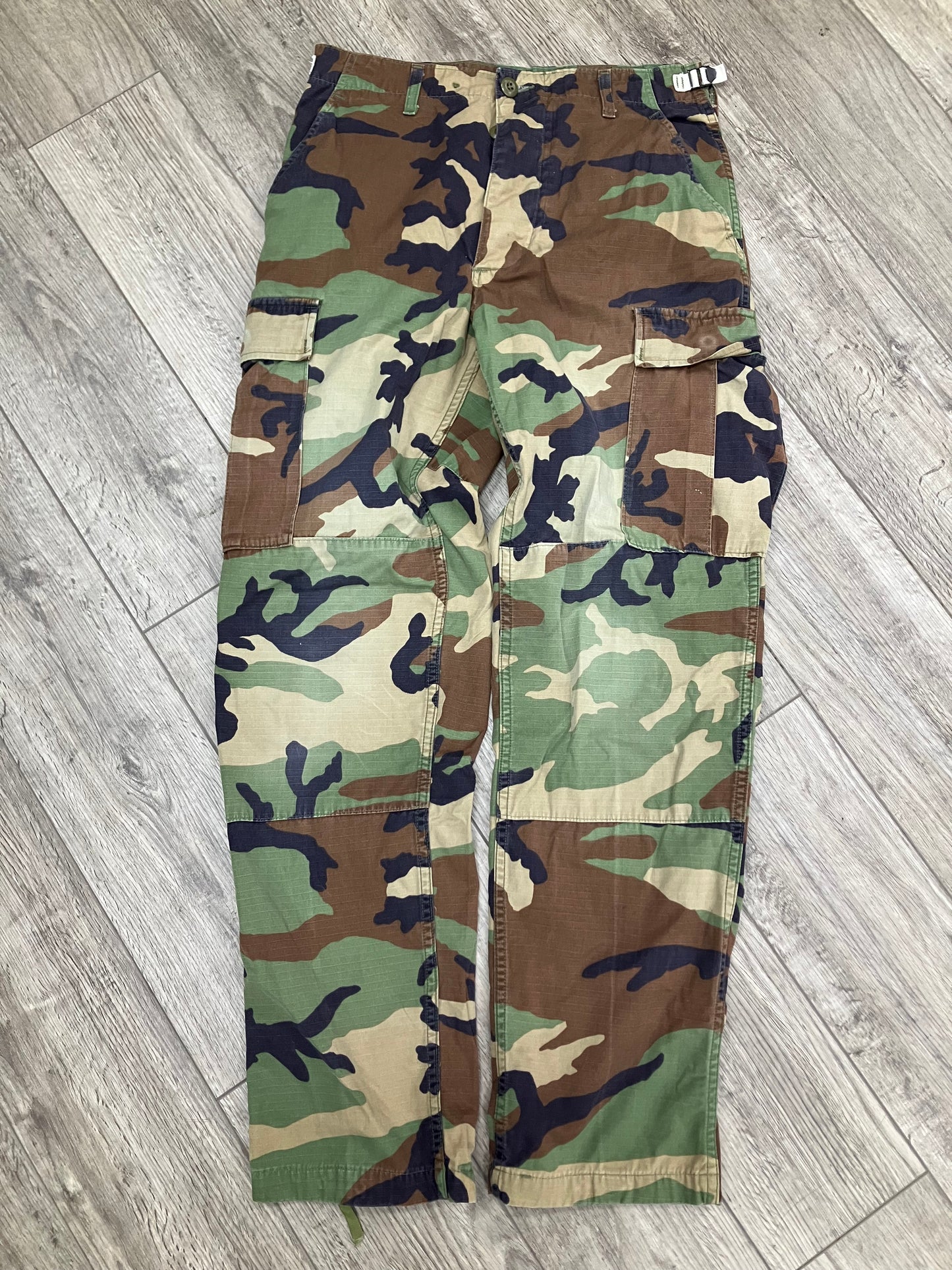 30-Brown/Black Camo Double Knee Cargo Pants