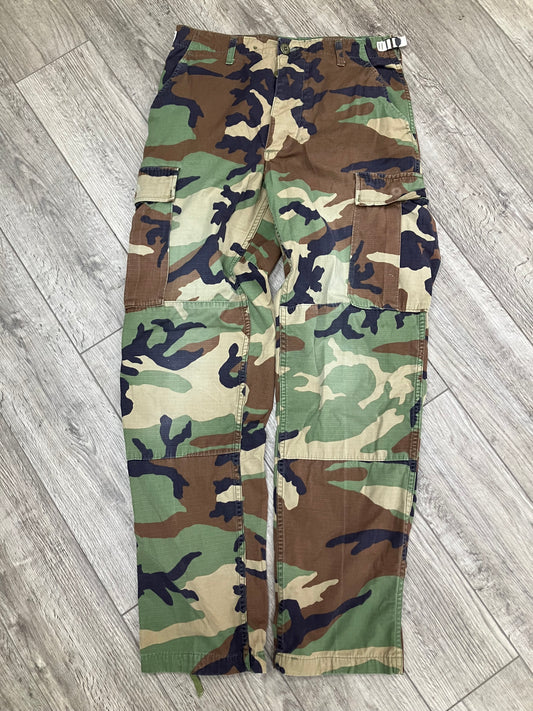30-Brown/Black Camo Double Knee Cargo Pants