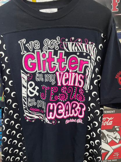 M - Marine Serre I've got Glitter in my veins Reconstructed Tee