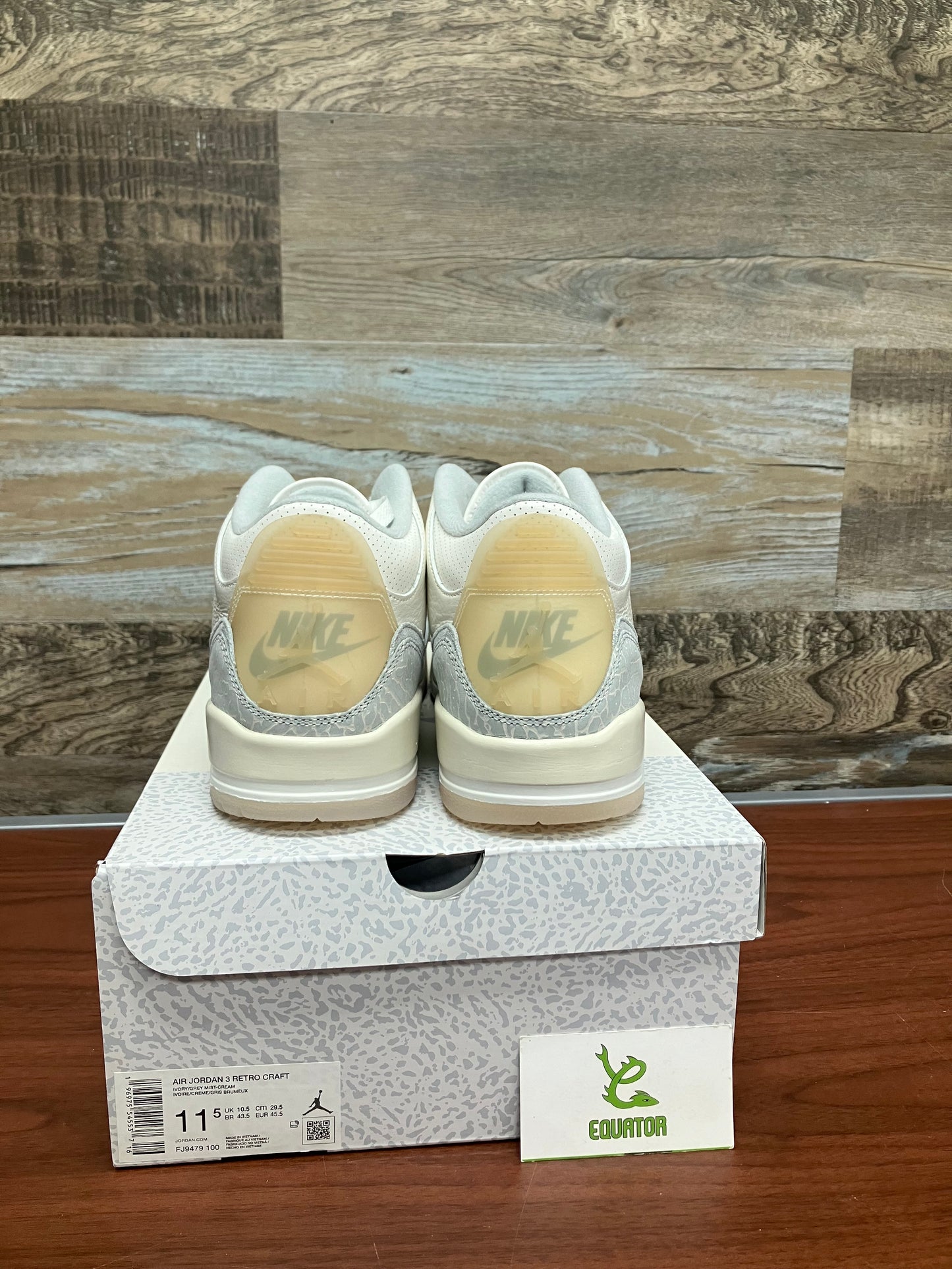 Jordan 3 Craft Ivory Size 11.5