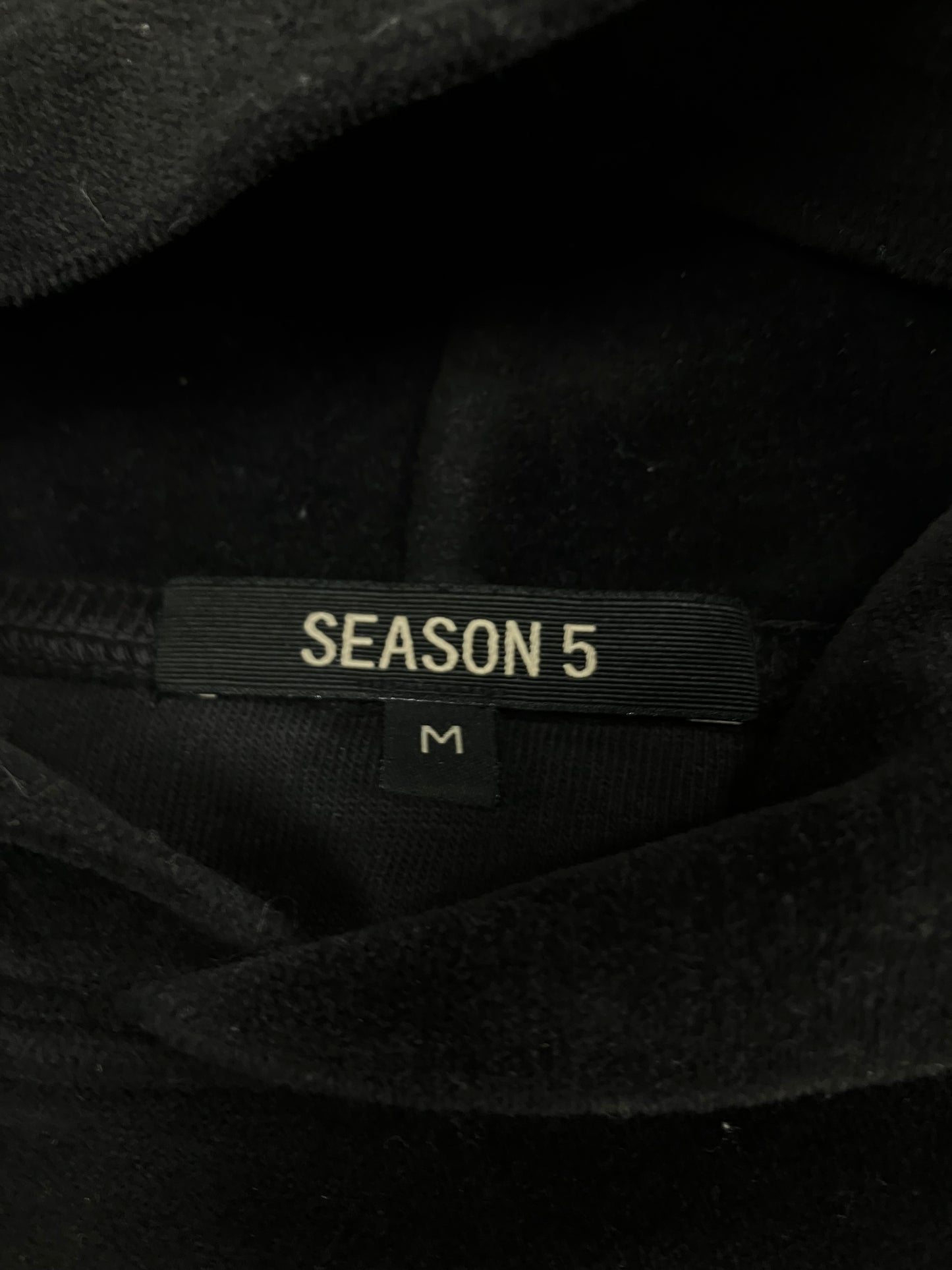 M - Yeezy Season 5 black velour hoodie