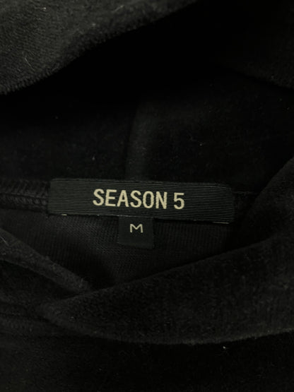 M - Yeezy Season 5 black velour hoodie