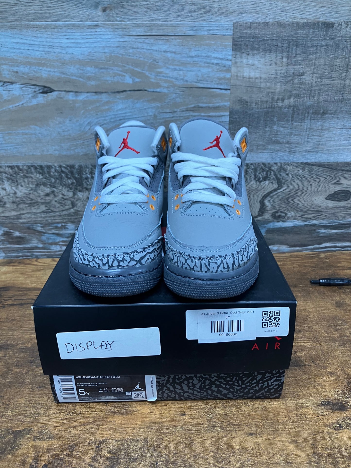 Jordan 3 Cool Grey Size 5y