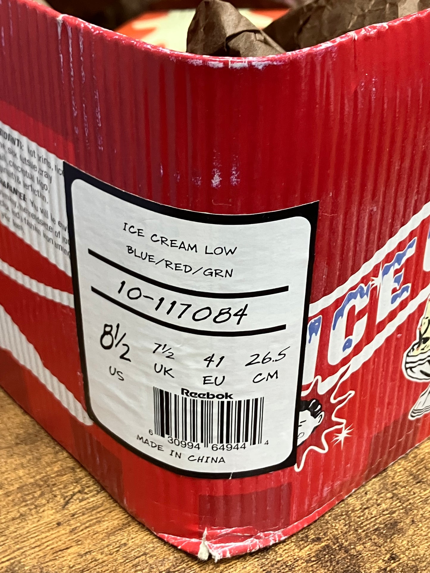 8.5-Billionaire Boys Club Reebok  Ice Cream Board Flip “Diamonds & Dollars”