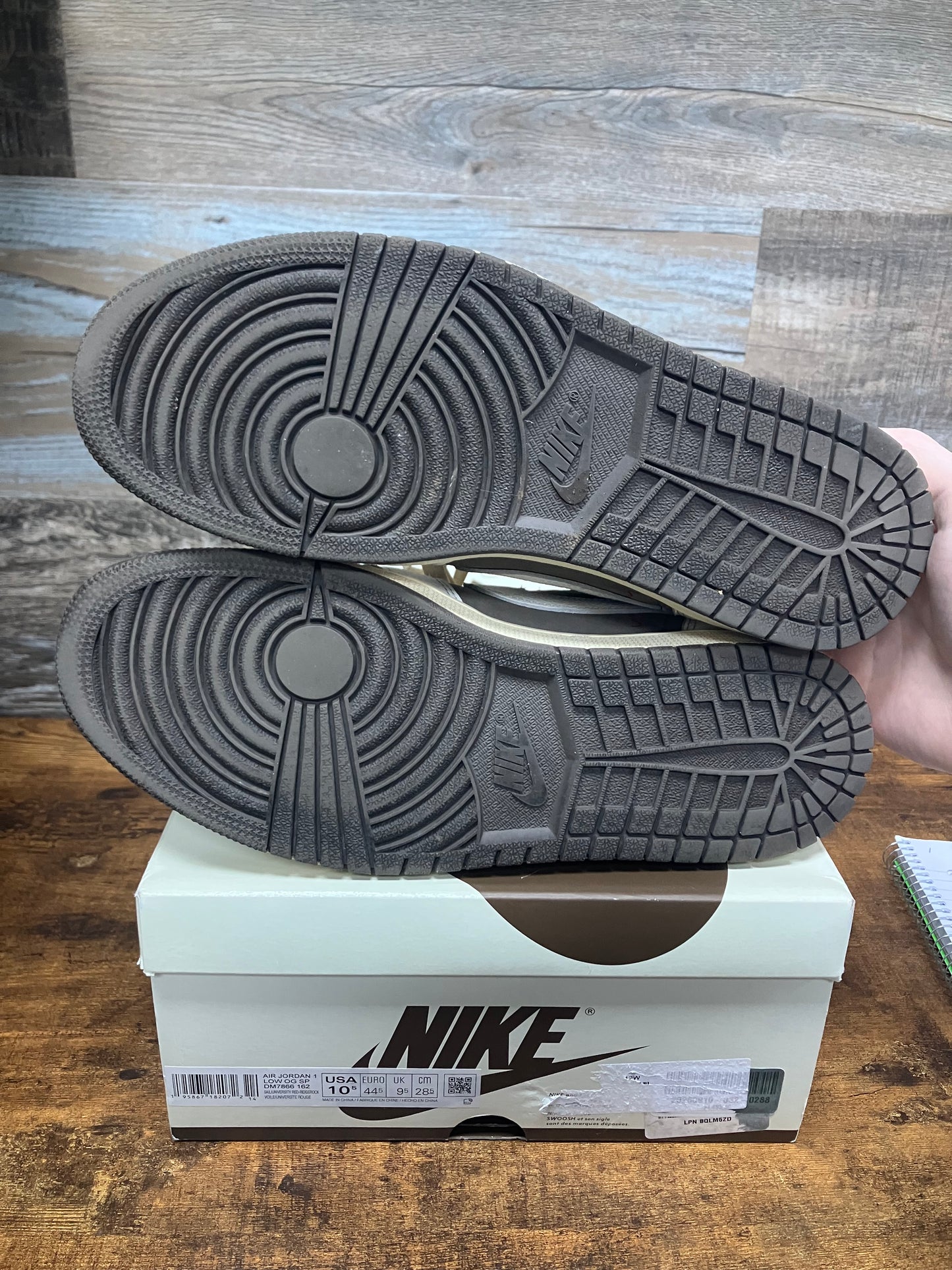 Jordan 1 Low Travis Scott Reverse Mocha Size 10.5