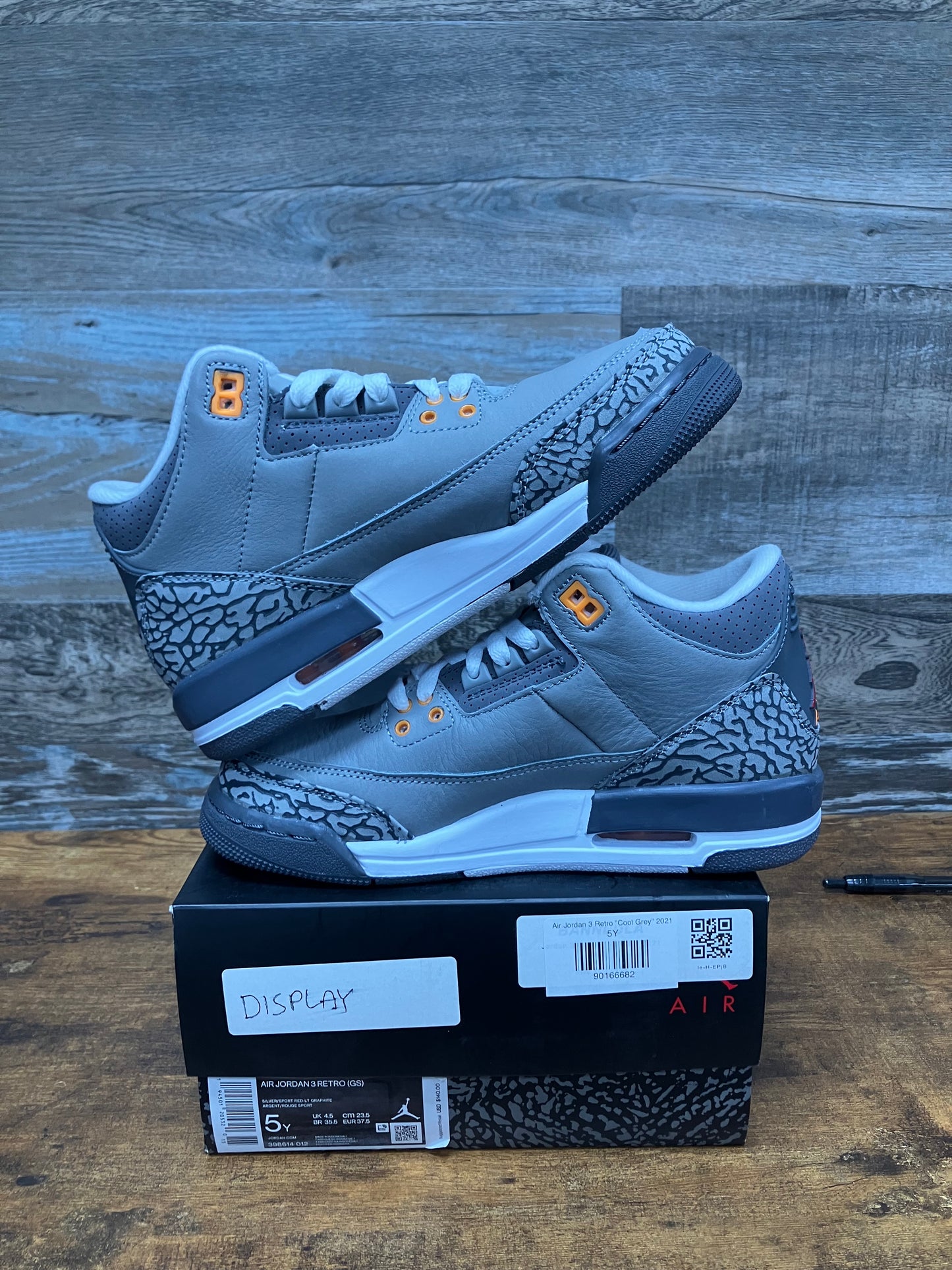 Jordan 3 Cool Grey Size 5y