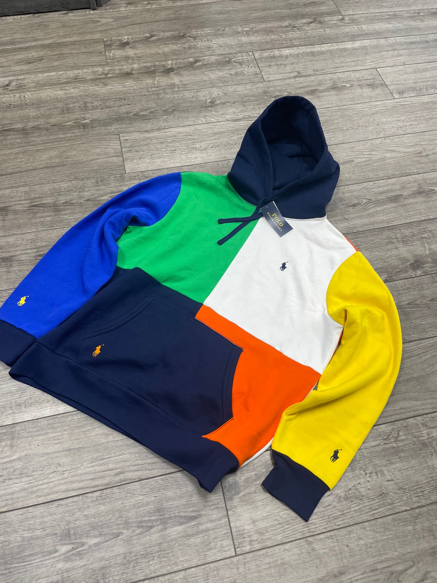 L - Polo Ralph Lauren Color-Block Fleece Hoodie