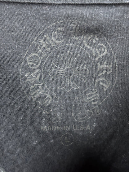 Chrome hearts t bar vertical logo tee shirt Large