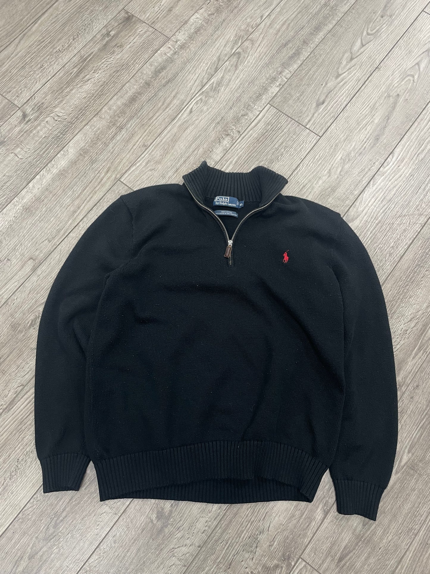 Polo Ralph Lauren Black 1/4 zip XL