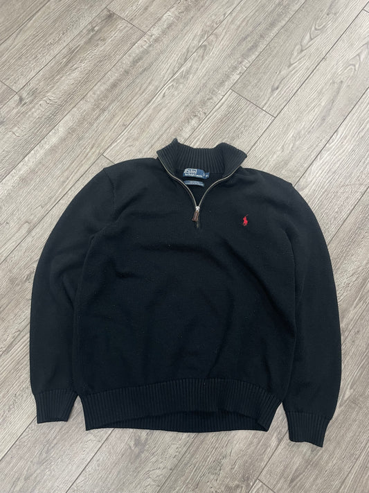 Polo Ralph Lauren Black 1/4 zip XL