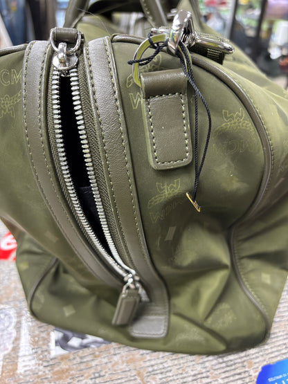 MCM Green Nylon Duffle bag