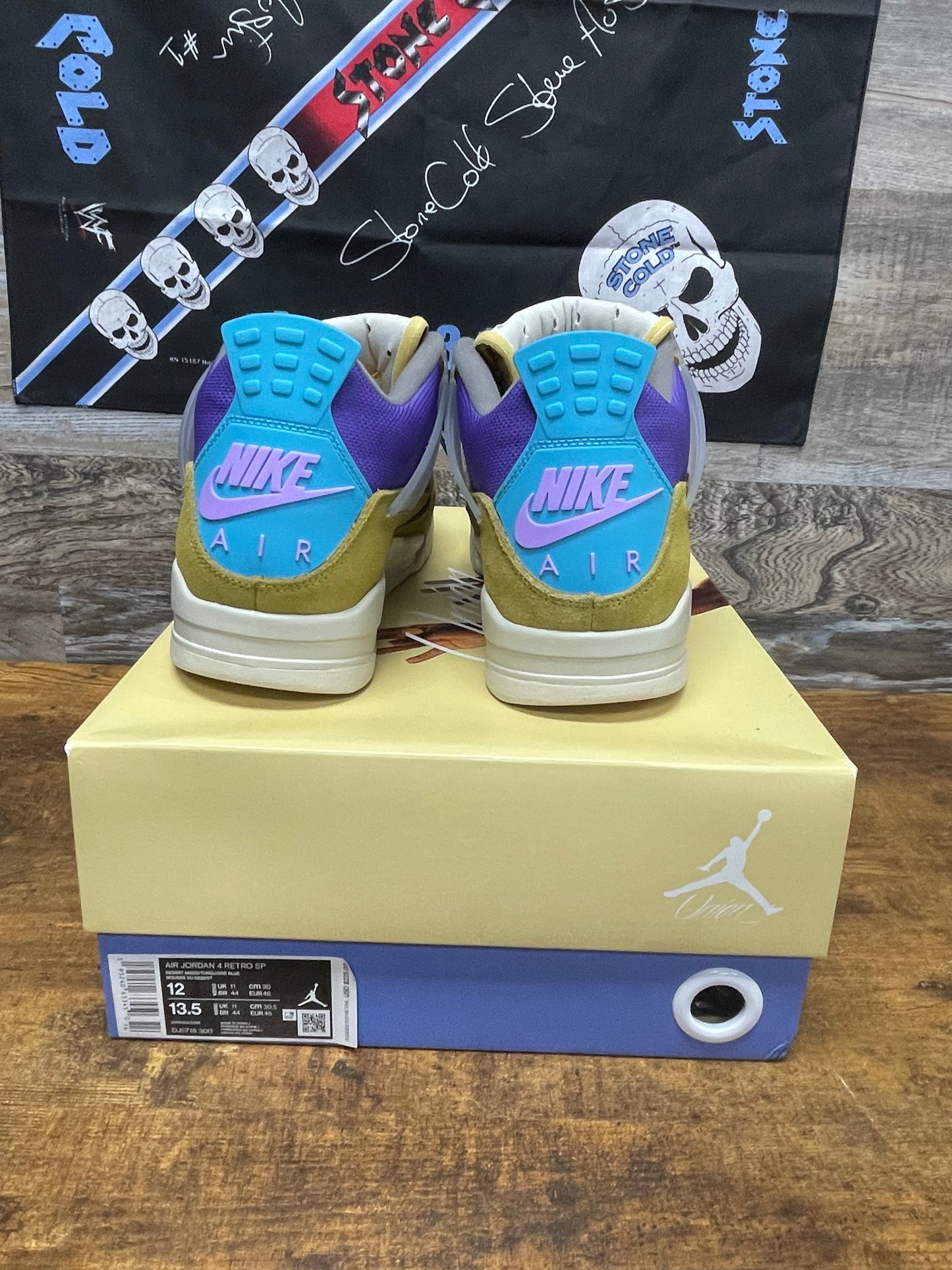 Jordan 4 Union Desert Moss Size 12