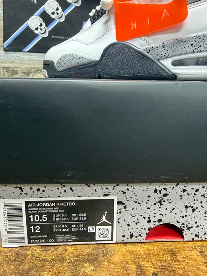 Nike Air Jordan 4 Retro White Cement 10.5