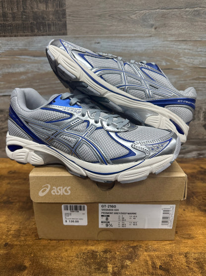 ASICS GT-2160 Grey/Marine Size 8 New