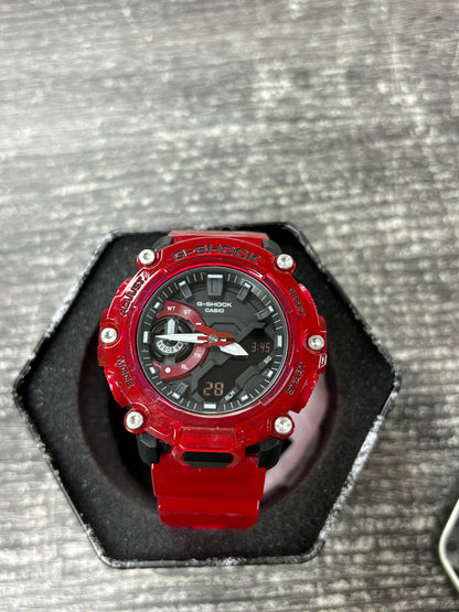 Casio G-Shock GA-2200SKL-4A Sound Wave Series Men's Watch-Red