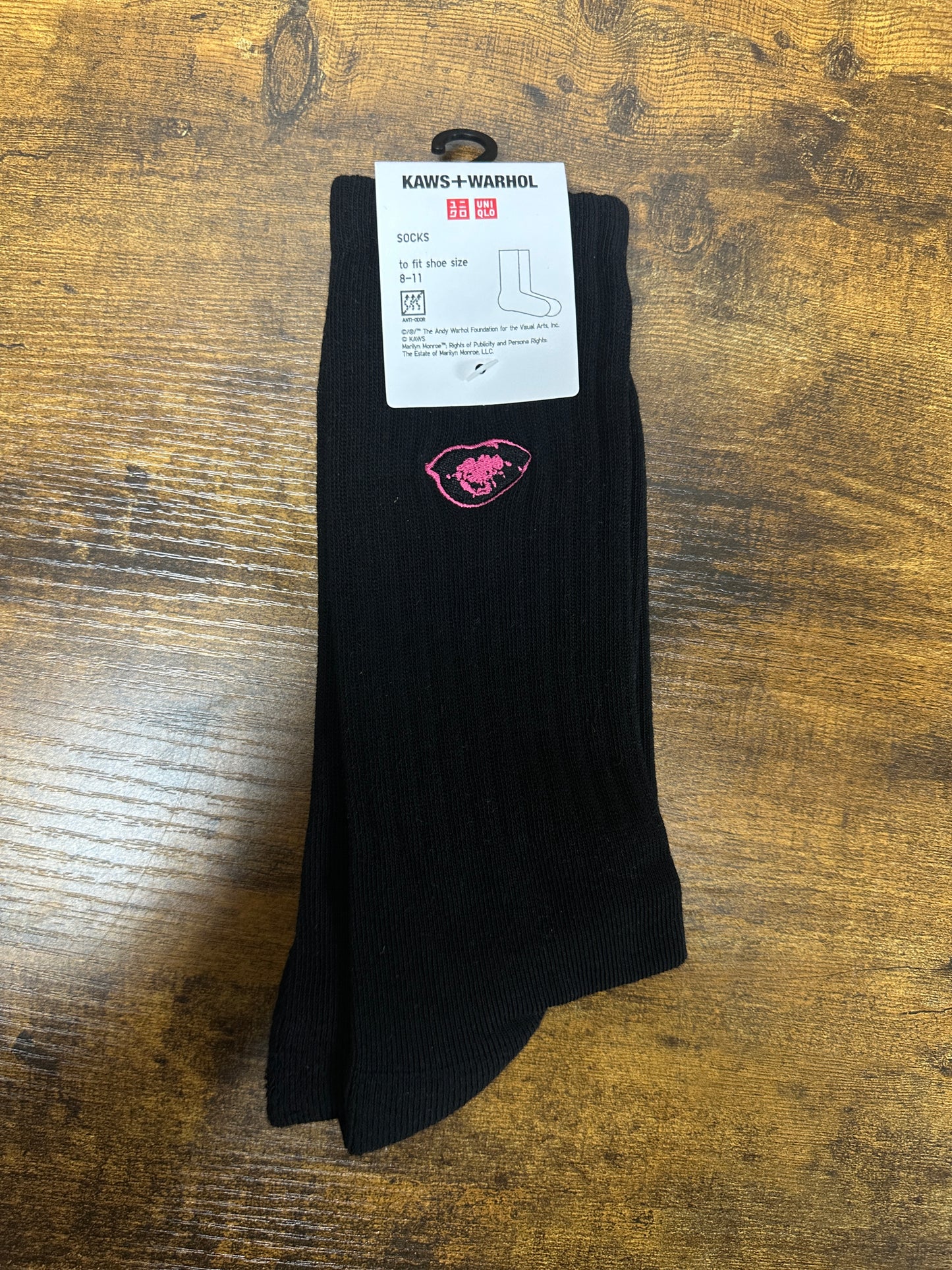 Kaws Uniqlo Socks Fits 8-11 Shoe New