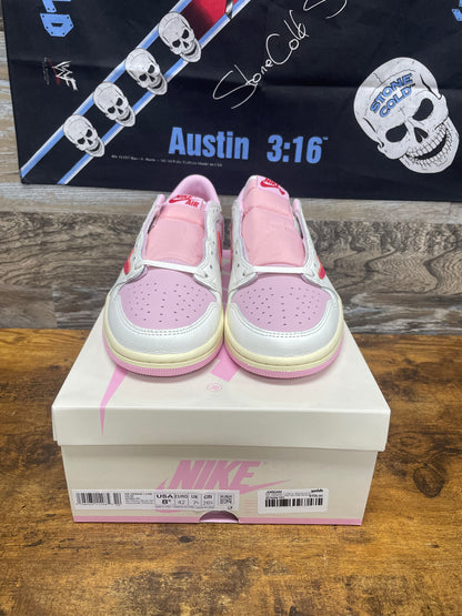8.5 - Air Jordan 1 Low x Travis Scott "Tropical Pink