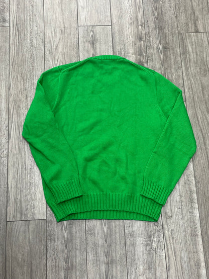 L - Polo Green USA Flag Sweater