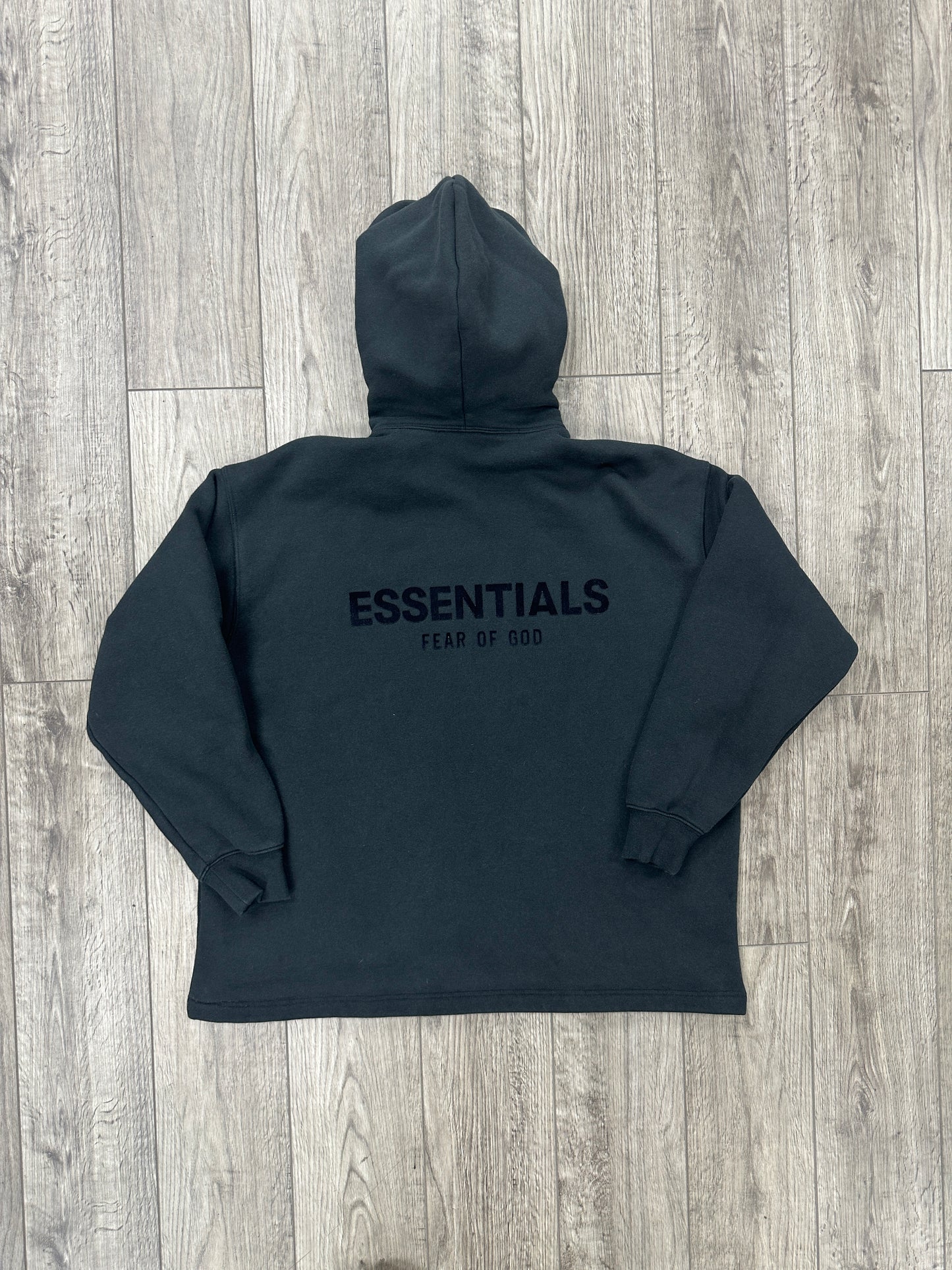 XS - FOG Essentials Black hoodie Fits oversized