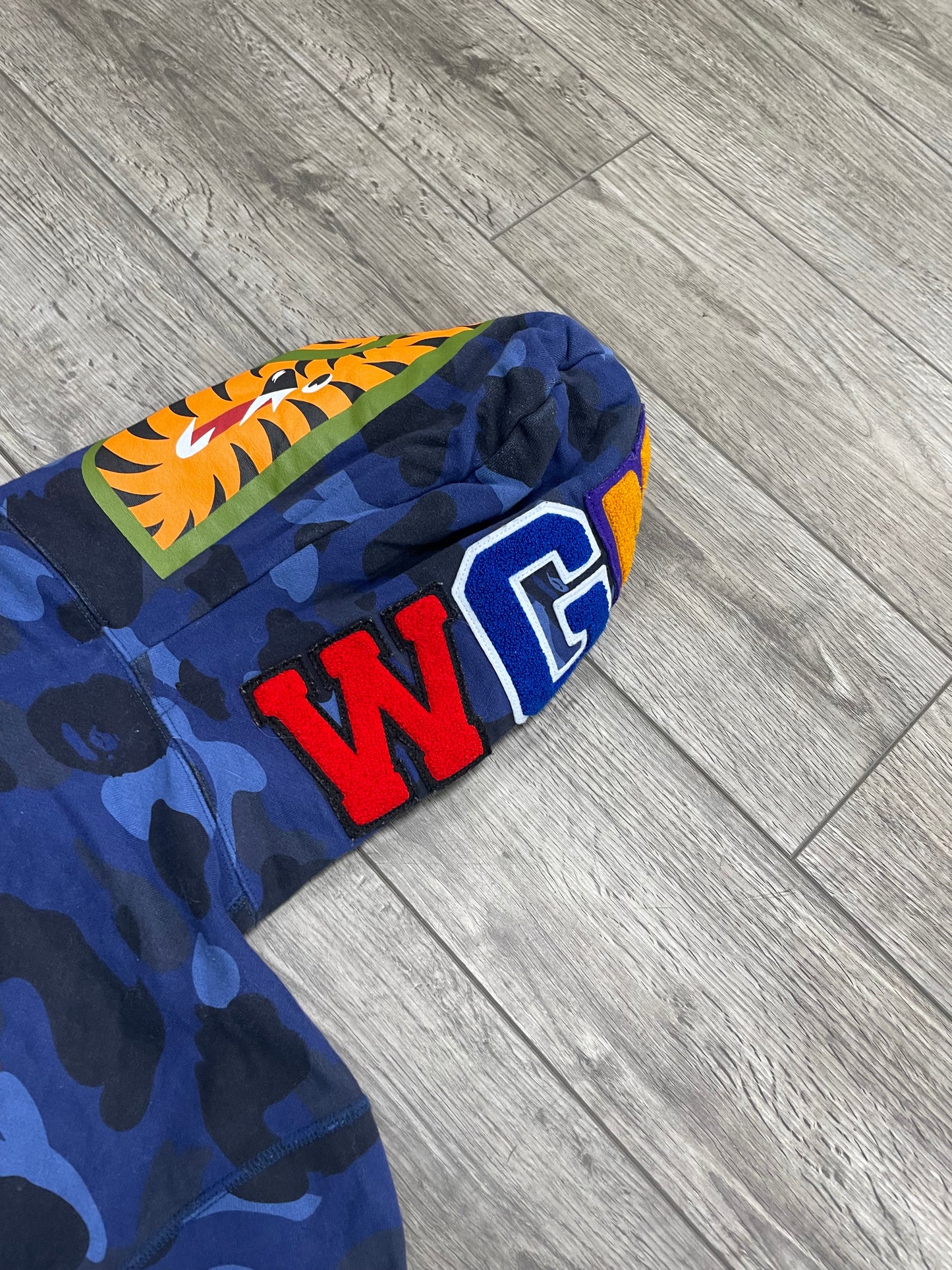 A Bathing Ape Color Camo Shark Full Zip Hoodie M