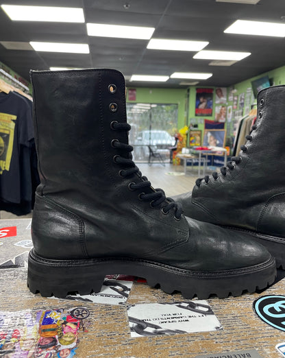 42/9 - Maison Margiela Black Army Lace Up Boots