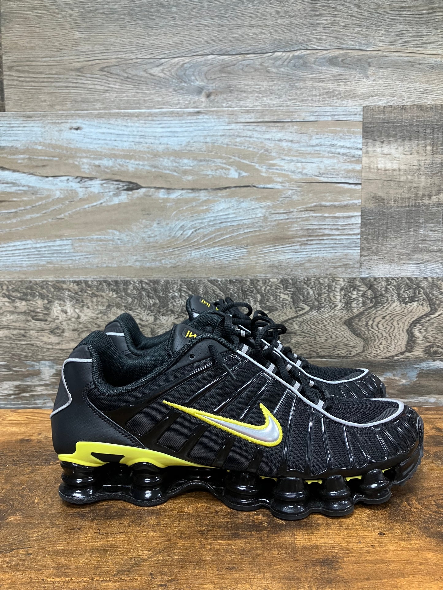 Nike Shox TL Black Dynamic Yellow 11.5