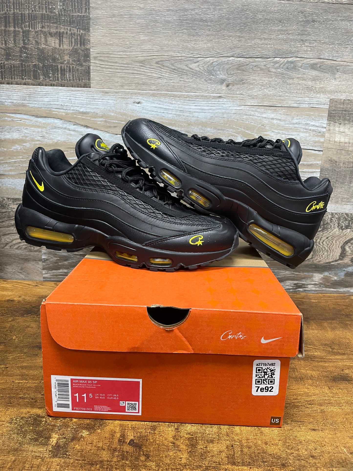 11.5 - Nike Air Max 95 SP x Corteiz "Honey Black" sneakers