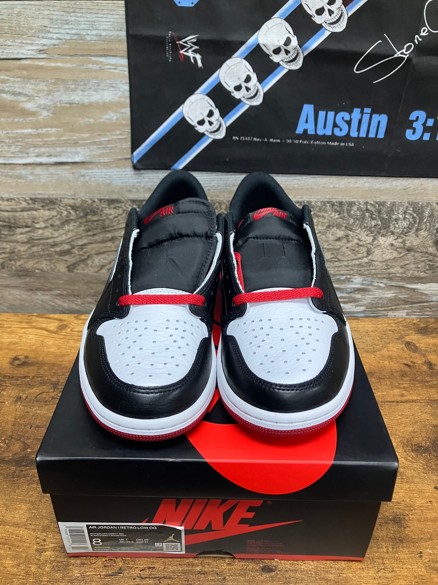 8 - Nike Air Jordan 1 Retro Low OG "Black Toe" sneakers