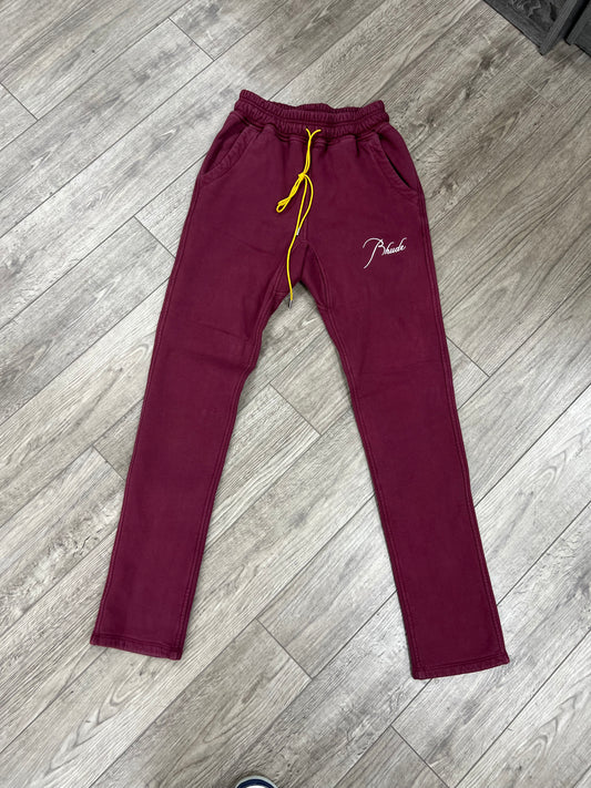 S - Rhude Maroon sweatpants