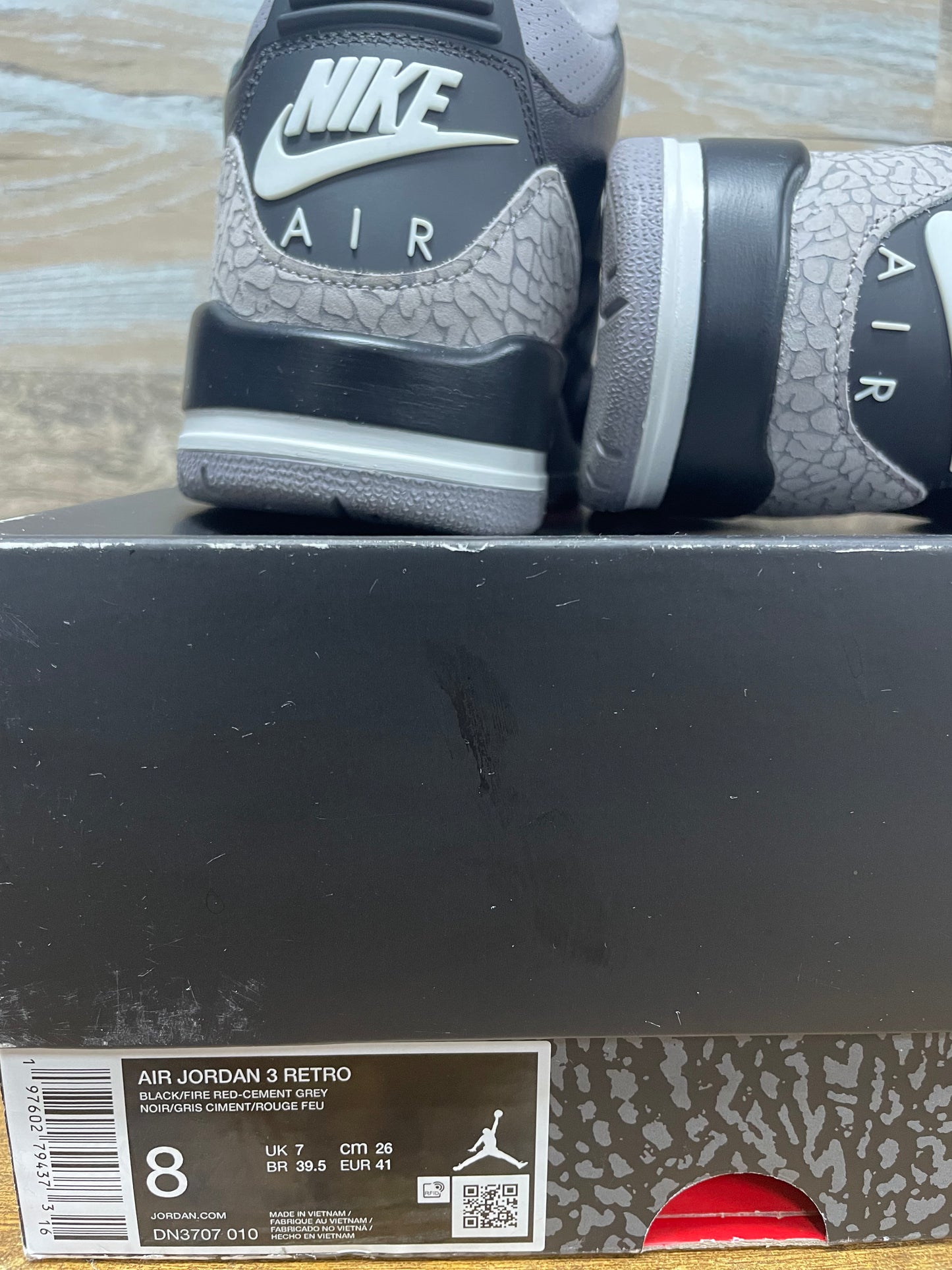 Air Jordan 3 Black Cement 8