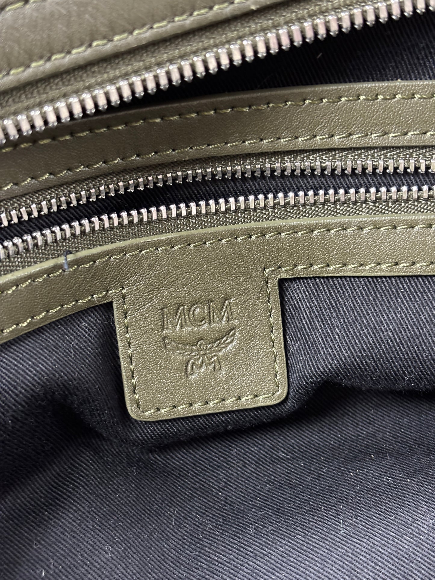 MCM Green Nylon Duffle bag