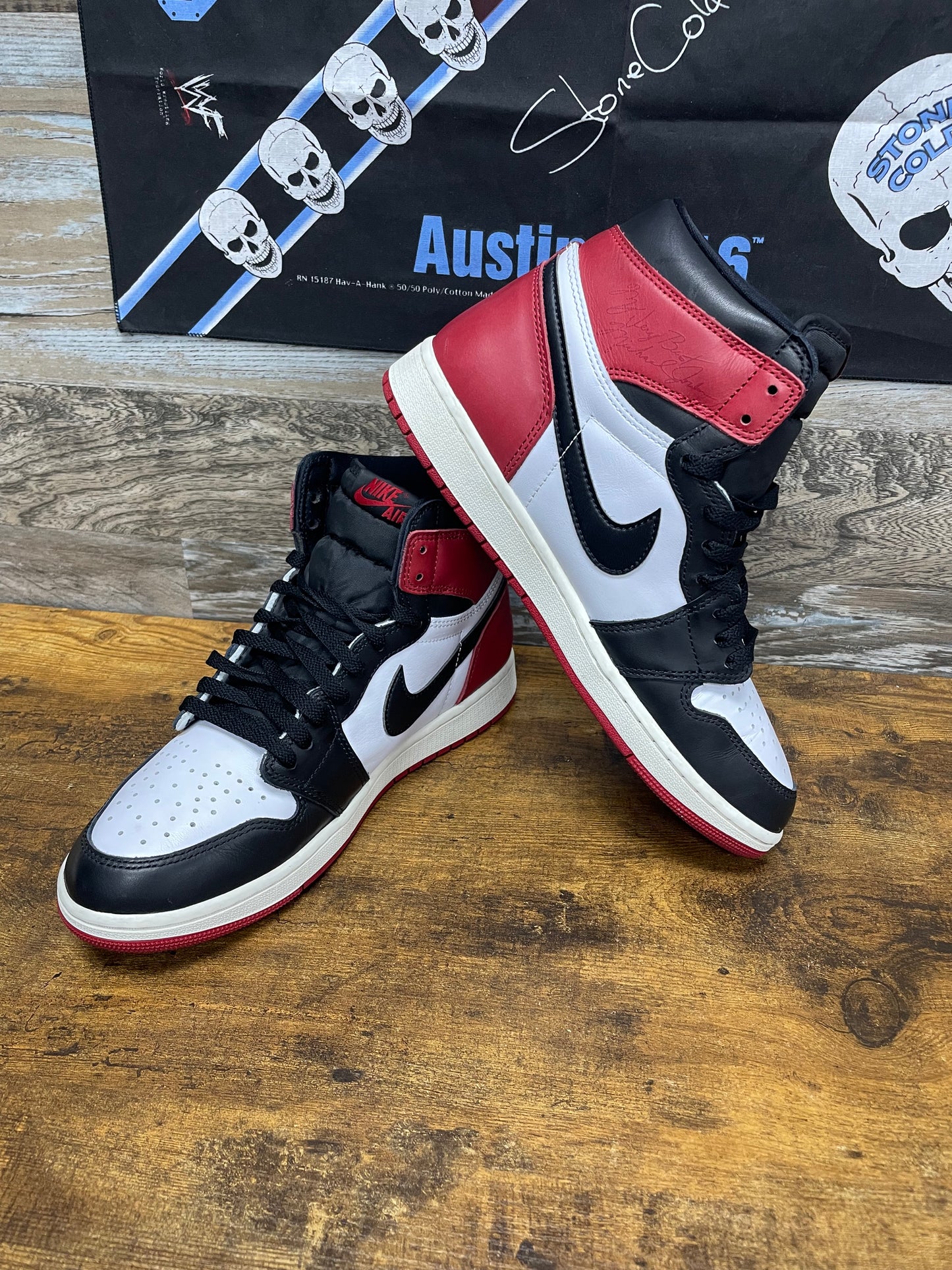 10 - Nike Air Jordan 1 Retro High OG "Black Toe Reimagined" sneaker