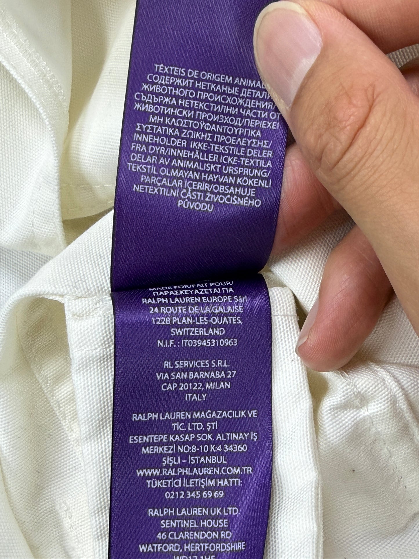 M - Ralph Lauren Purple Label Fireman Clasp White Jacket