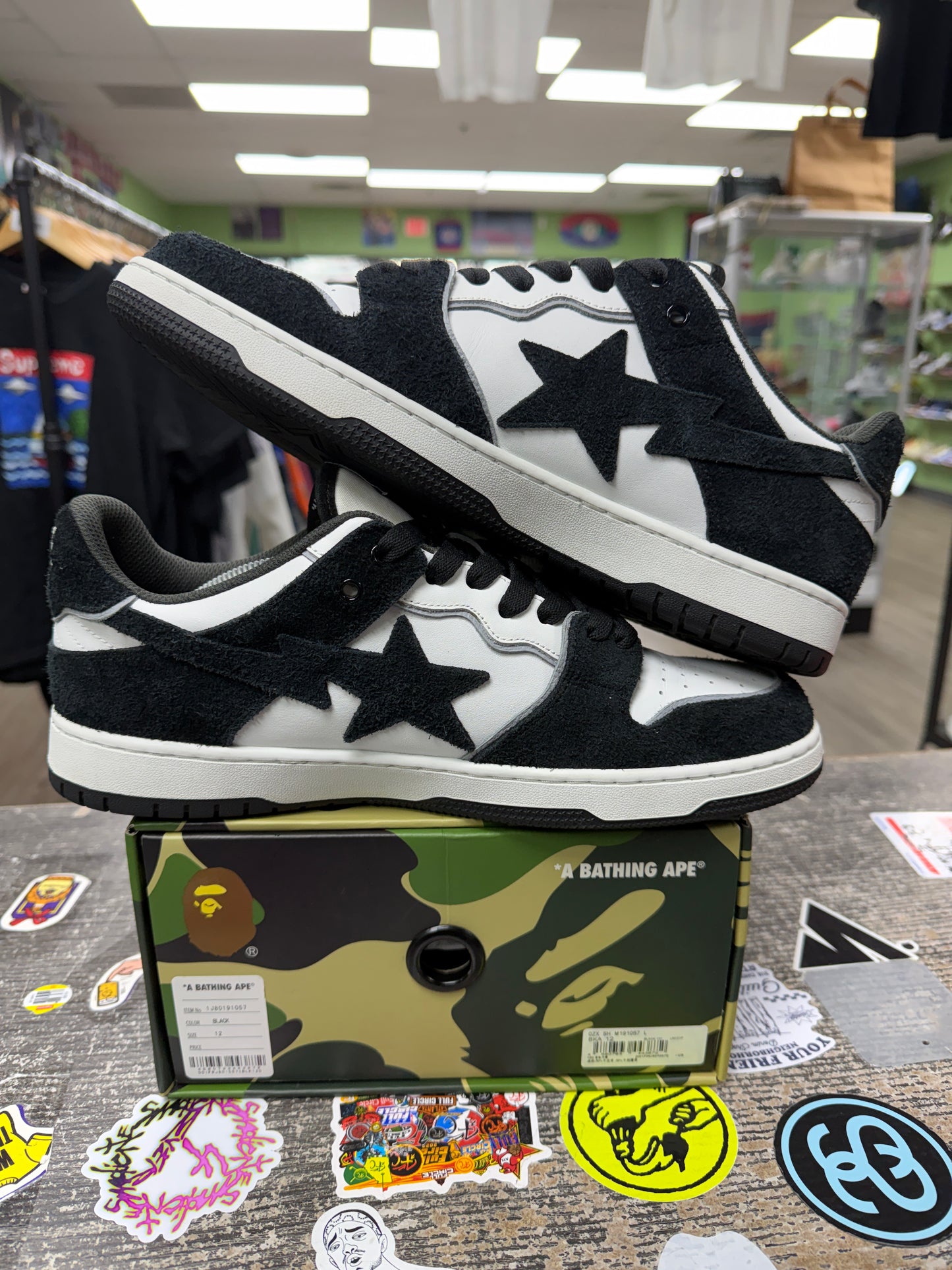 12 - Bape Sk8Sta Black Suede